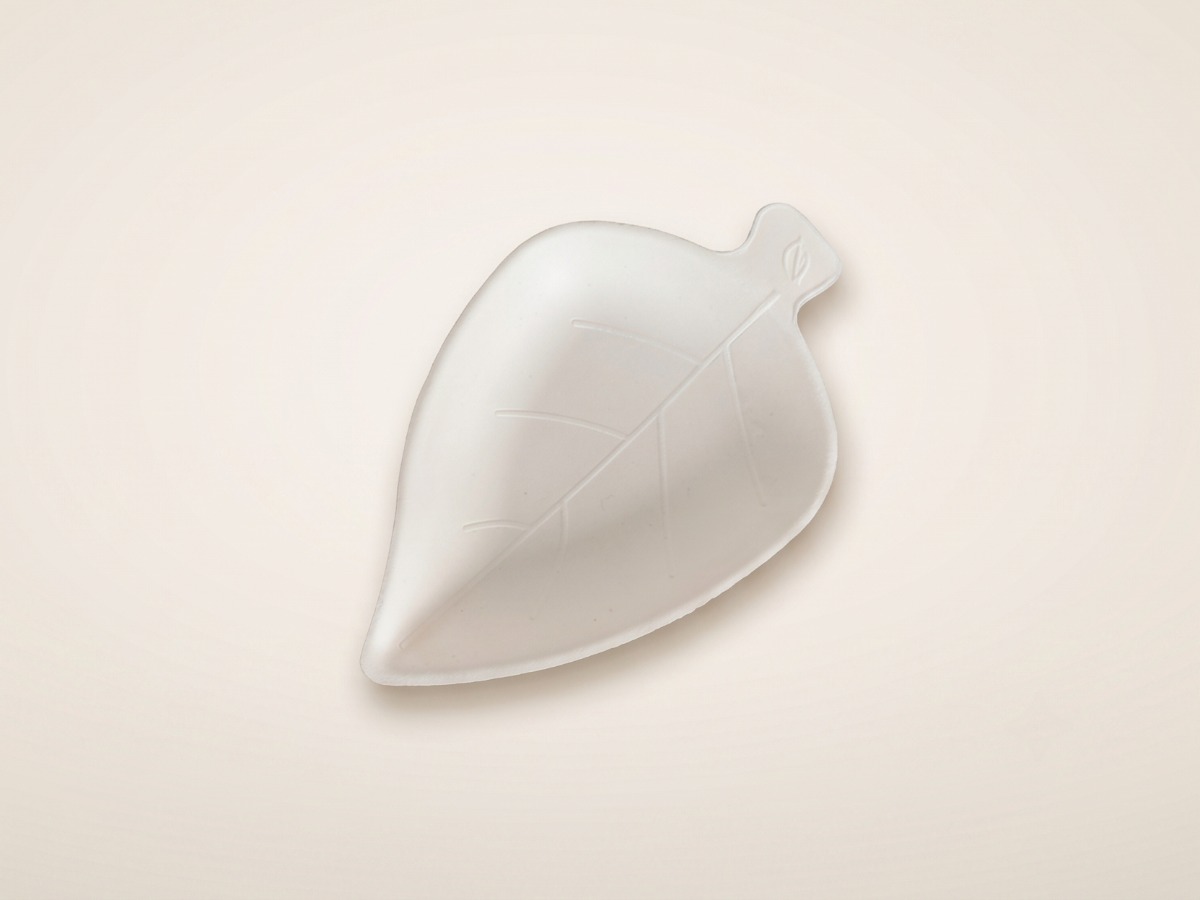 Plant-fibre tasting tableware Leaf-shaped plate COD 7420
