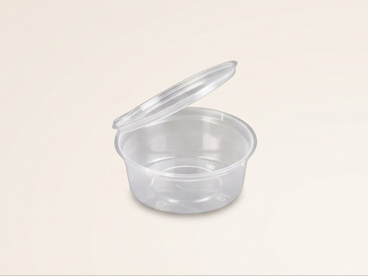 PP hinged-lid sauce cup 1.5 oz / approx. 45 ml COD 8748