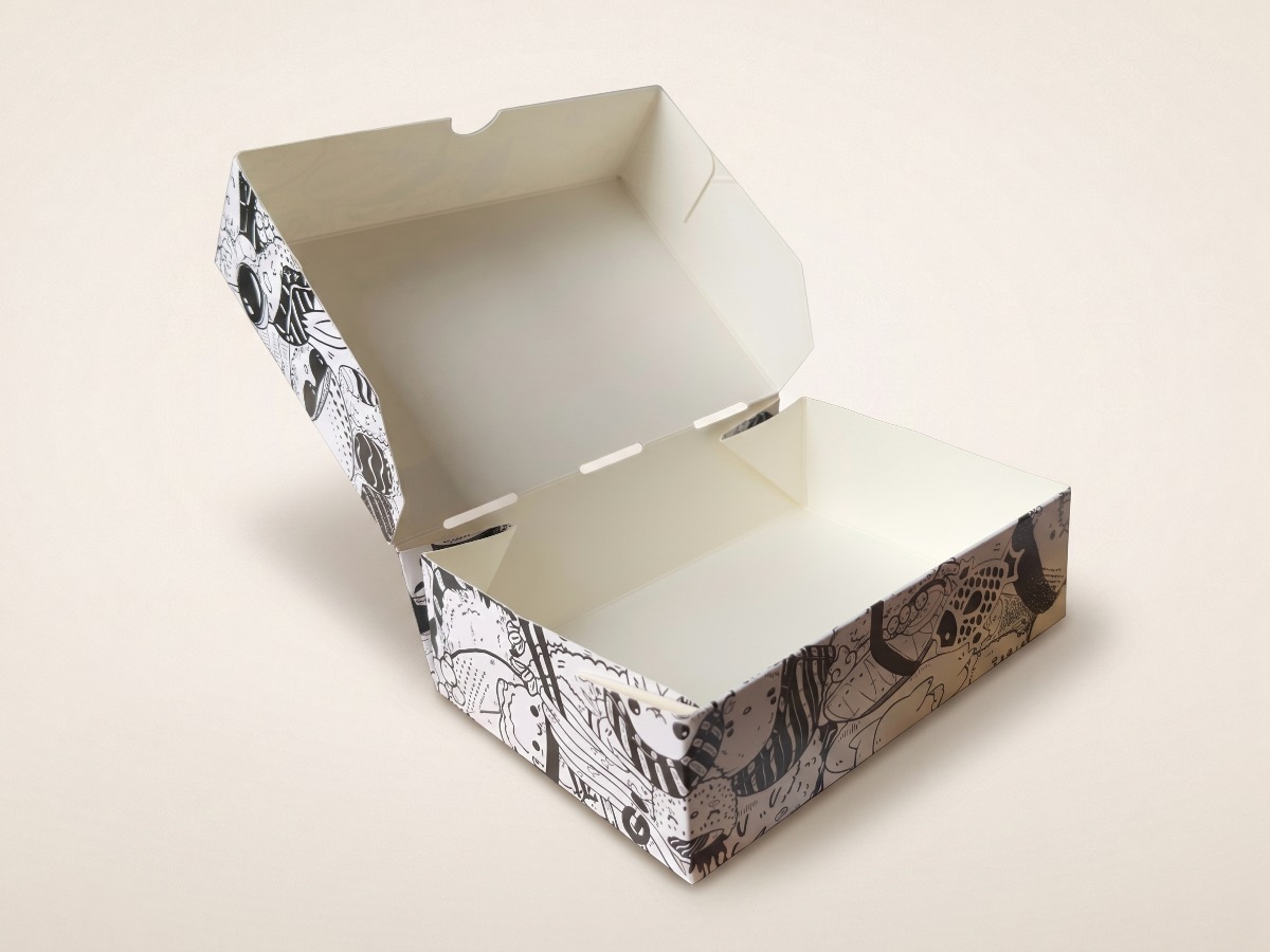 Lebensmittelbox mit Klappdeckel 17,5 × 12 × 5 cm COD 9363